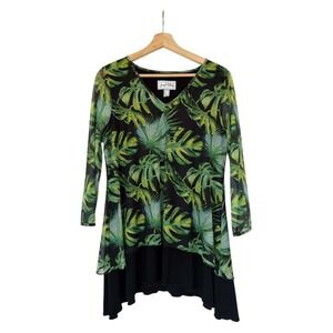 Joseph Ribkoff Tropical Print Tunic Top Womens 10‎ Resort Wear Beach Vacation